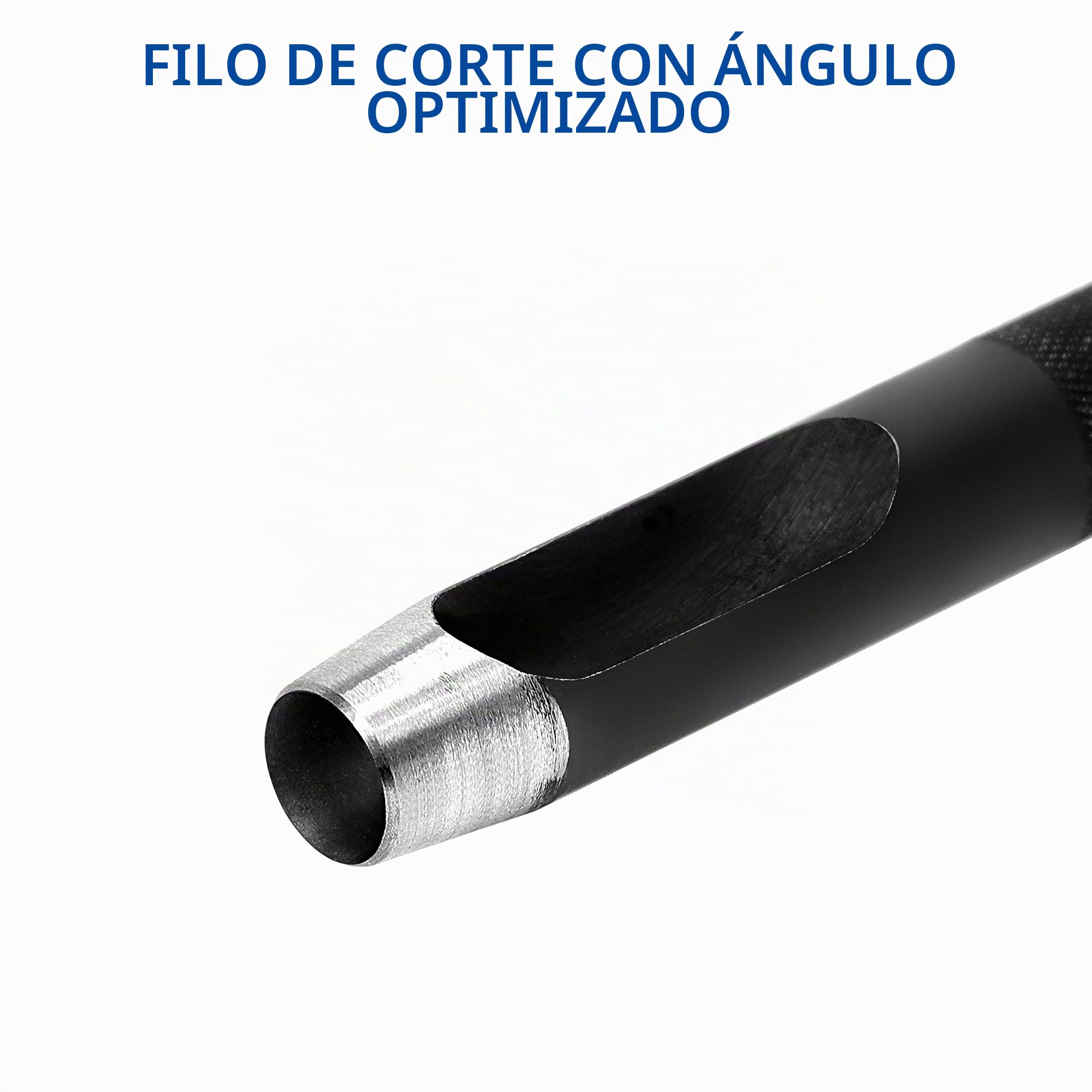 S&R Sacabocados Punzones Cuero. Juego 9 Sacabocados de golpe perforadores redondos e de 3 mm a 14 mm