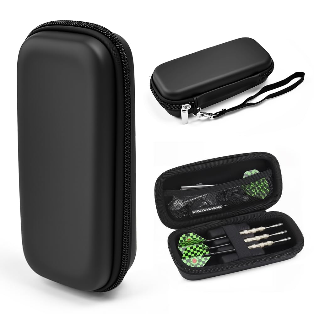 Bolsa para Dardos Estuche, Funda Rígida para Dardos Funda de Transporte para Dardoso Fundas de EVA Estuche Dardose para 3 Dardose,para Vuelos, Puntas, Eje, Anillos de Goma