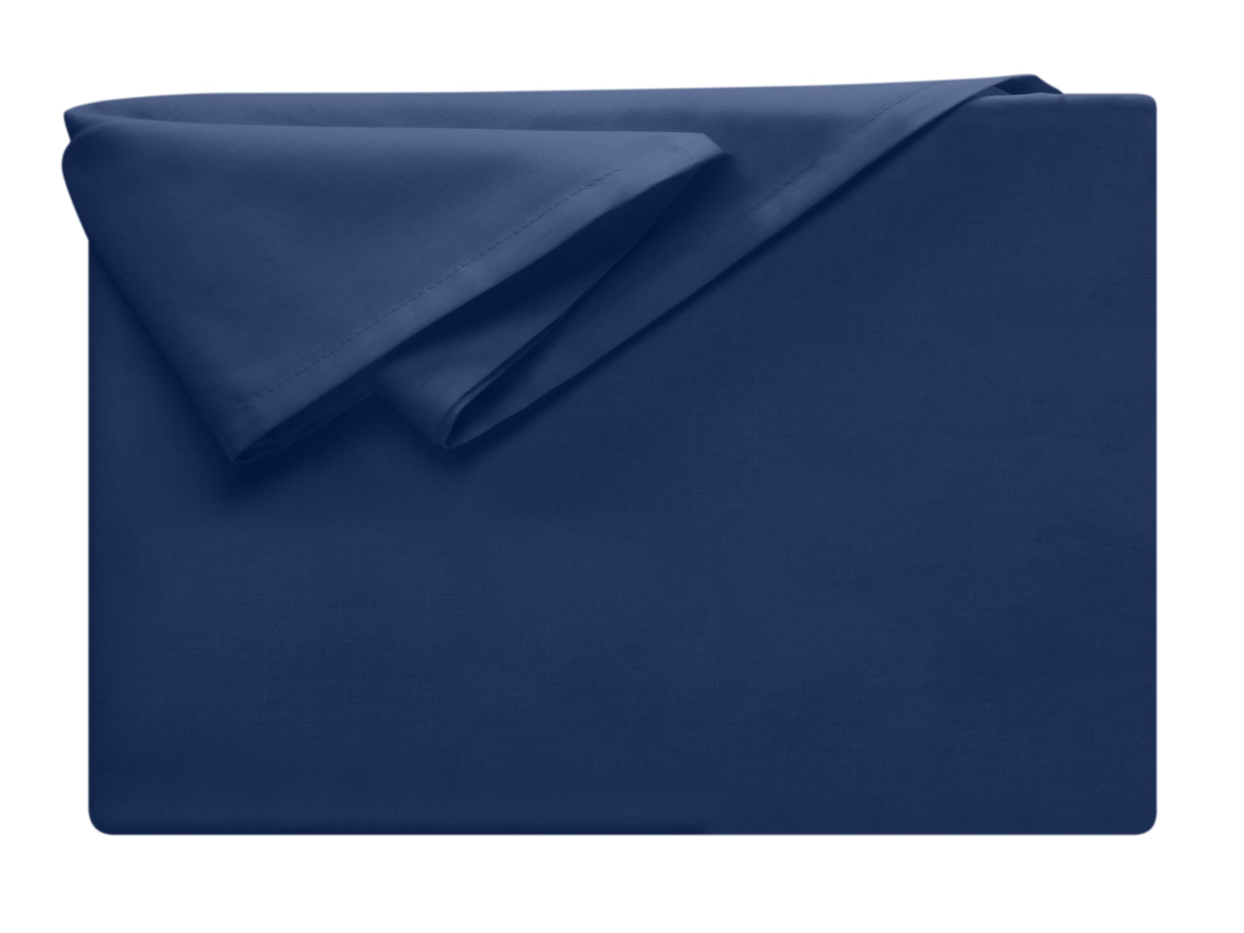npluseins Prześcieradło na łóżko – 100% bawełna – w 6 kolorach – w 3 różnych rozmiarach – chusta do gospodarstwa domowego bez gumki, ok. 180 x 275 cm, granatowy