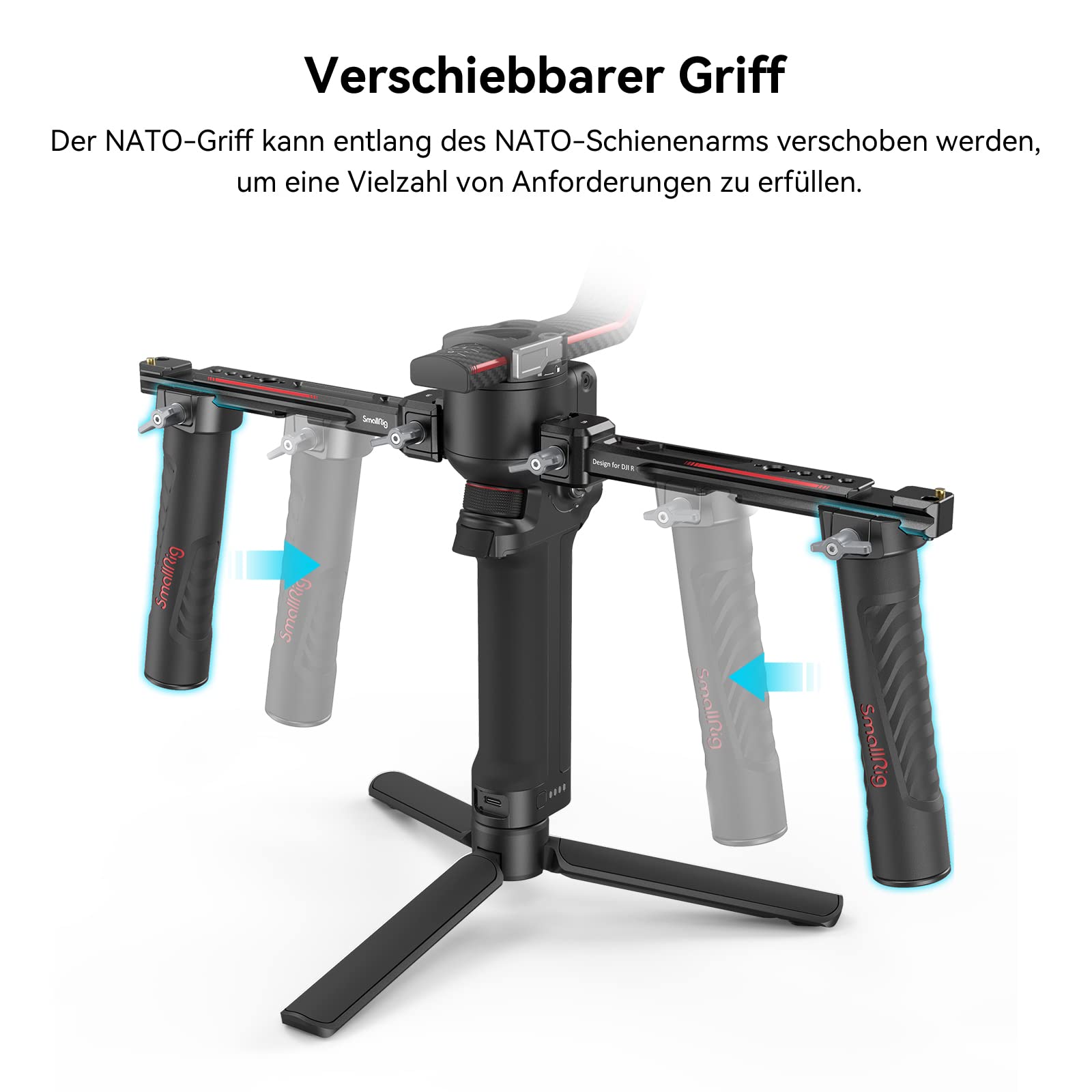 SMALLRIG RS4 RS4 Pro RS3 RS3 Pro RS2 RSC2 Dual Handgrip, Doppelhandgriff für DJI RS 5/RS 2/RSC 2/RS 3/RS 3 Pro - 3027