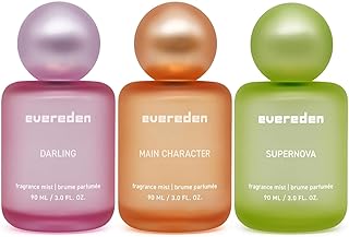 Evereden Fragrance Hair and Body Mist Bundle of 3: Clean & Vegan Collectible Hair and Body Spray for Teen Girls Set - Amplify Your Self-Expression with Iconic Scents in Aesthetic Bottles