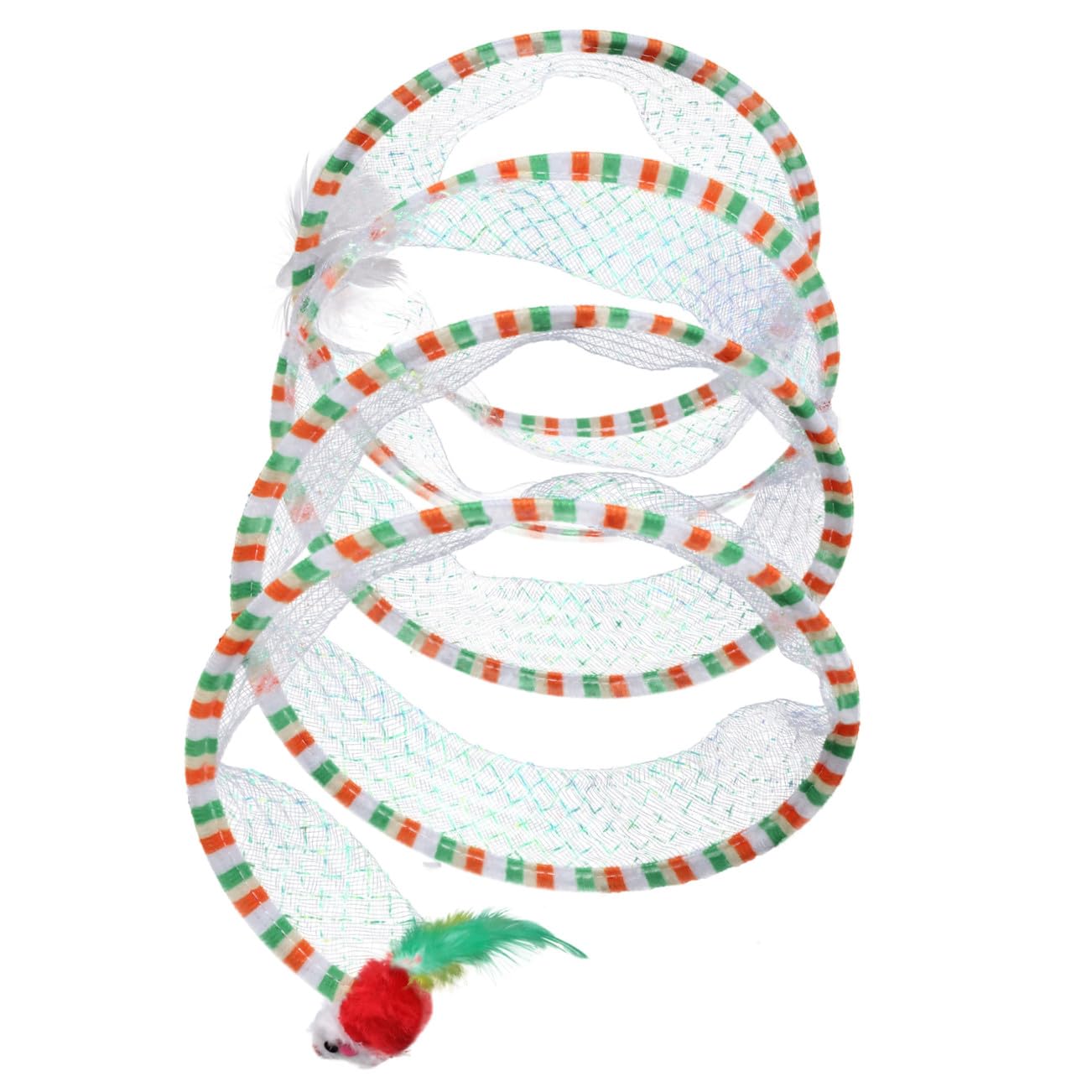 Túnel para gatos con juguete interactivo de manta suave para mascotas interiores
