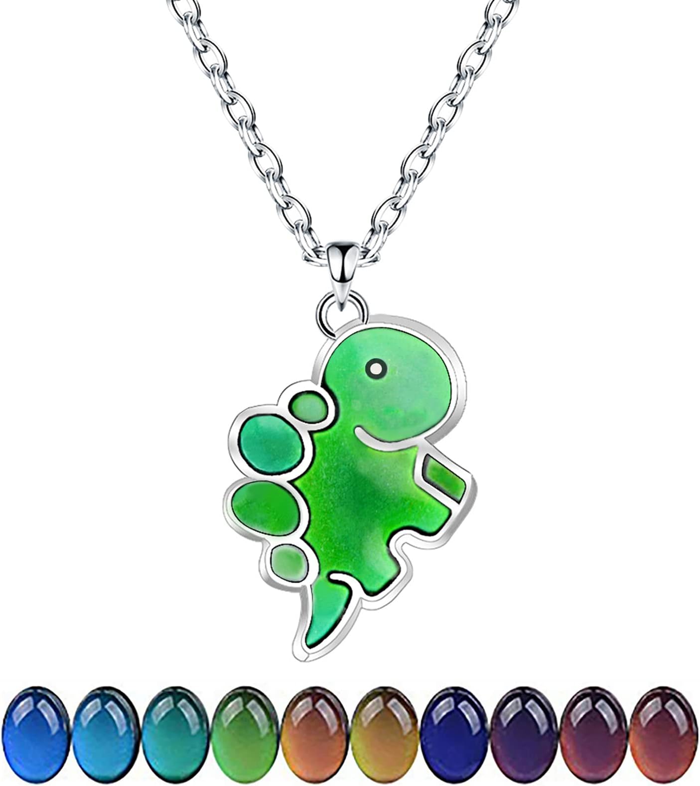 Charm Personalized Temperature Sensing Color Changing Lucky Turtle Butterfly Moon and Star Pendant Mood Necklace for Women Teen Girls Boys Men Friends Birthday gifts
