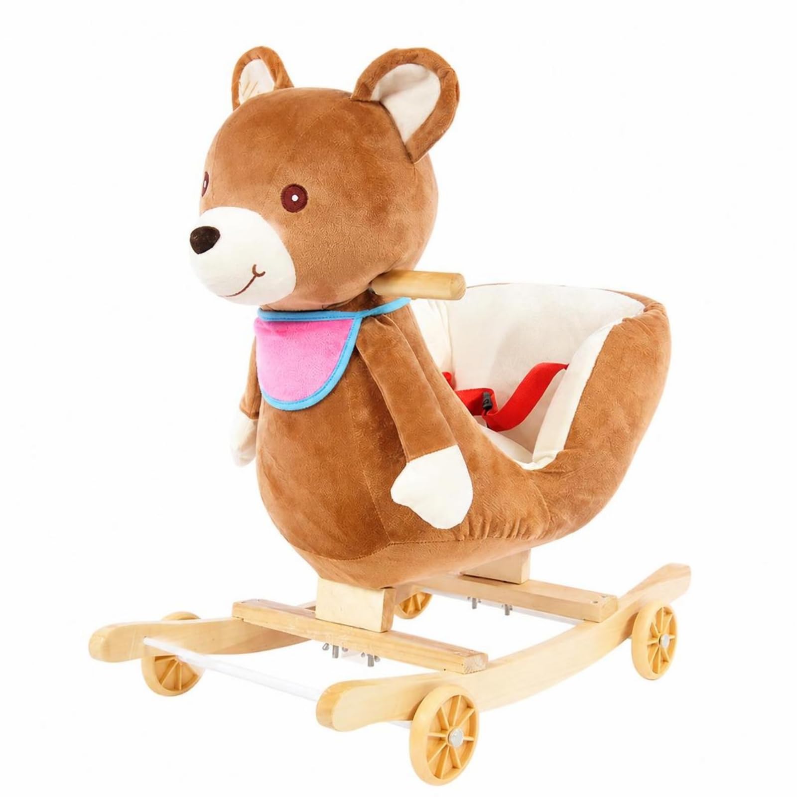 Giocattolo a Dondolo con Musica Musicale, Orso Marrone, 59 Cm