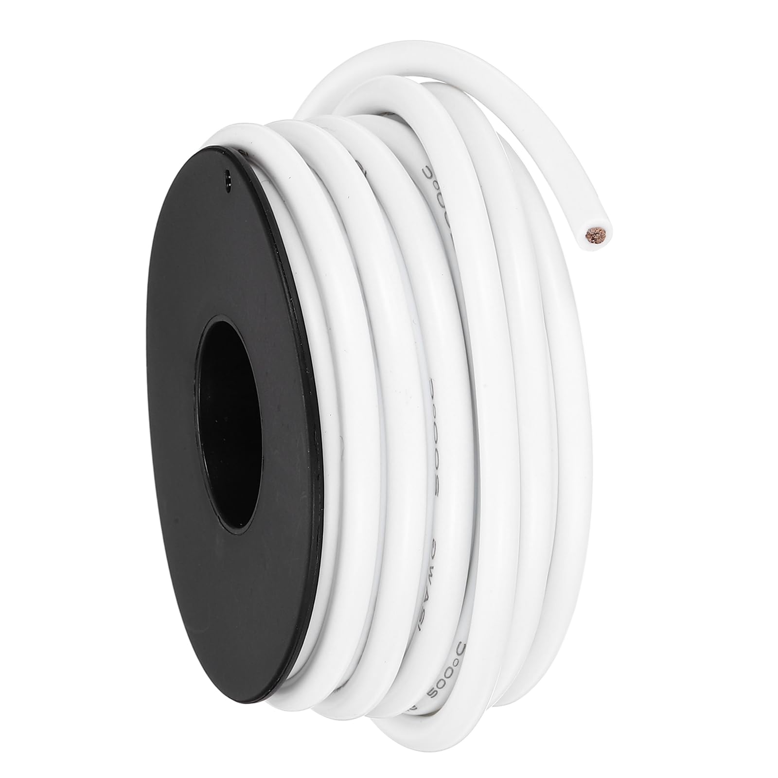 sourcing map 12AWG Flexible Silicone Wire 6m/20ft, 12 Gauge Tinned Copper Electrical Stranded Wire 200 Celsius/392 Fahrenheit High Temperature Hookup Spool for DIY Model Wiring, White