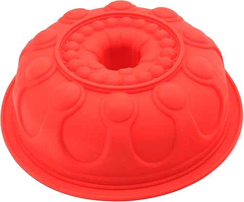 X-Haibei Molde redondo para tartas, gelatina, gelatina, chocolate, horneado, silicona, 7 pulgadas