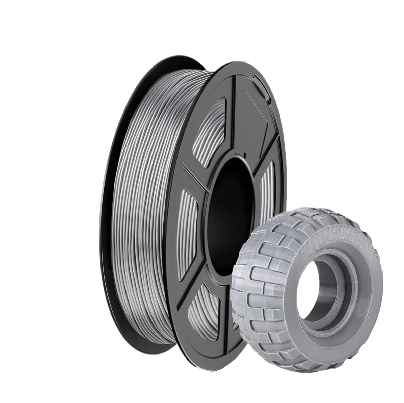 Filamento TPU 1,75 mm 95A Gris 250 g for impresora(TPU Grey 1000g)