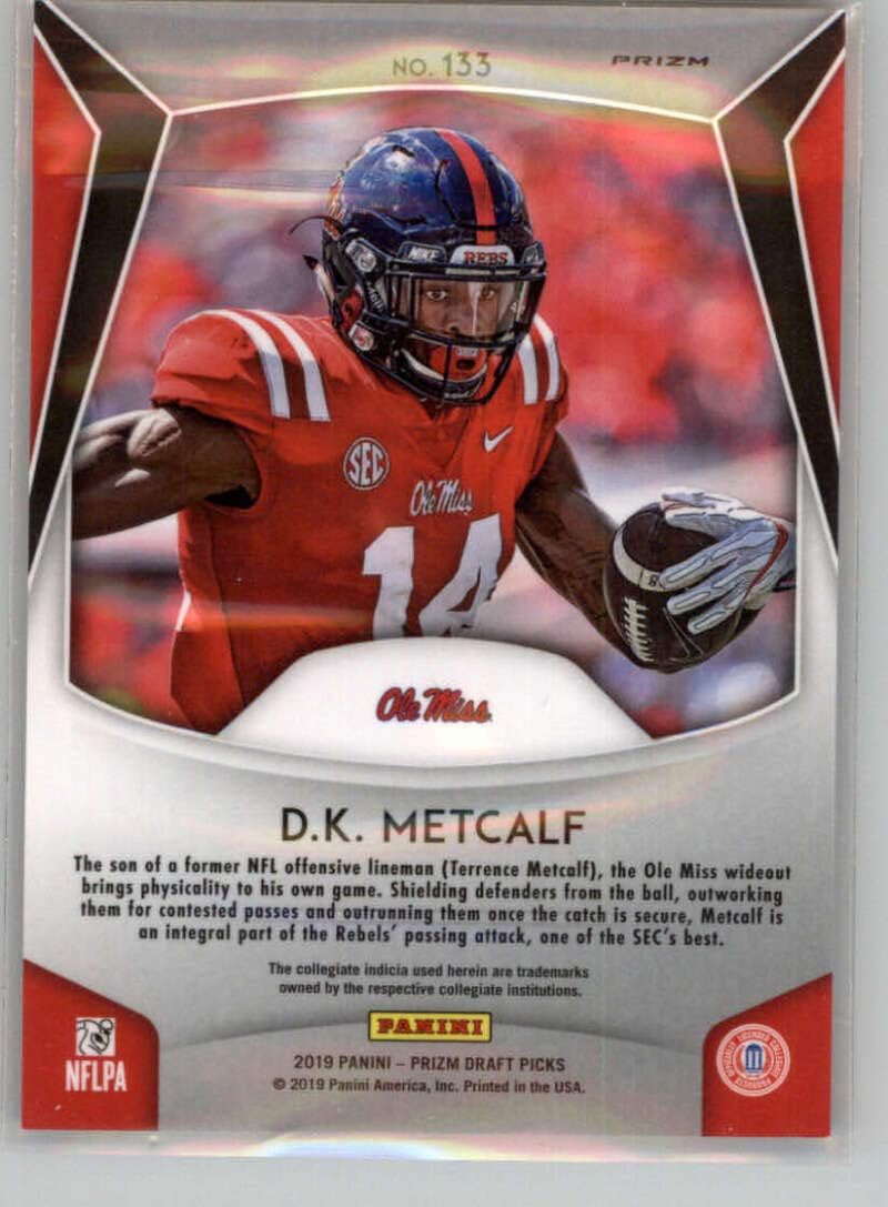 2019 Panini Prizm Draft Picks Prizms Orange Football #133 D.K. Metcalf Ole Miss Rebels