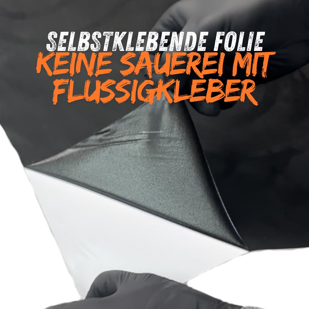 Mikrofaserstoff Klebefolie Wildleder Optik Selbstklebend Auto Stoff Stretch Dehnbar Velvet Velour Kunstleder Wildlederimitat (Schwarz, 100cm x 150cm)