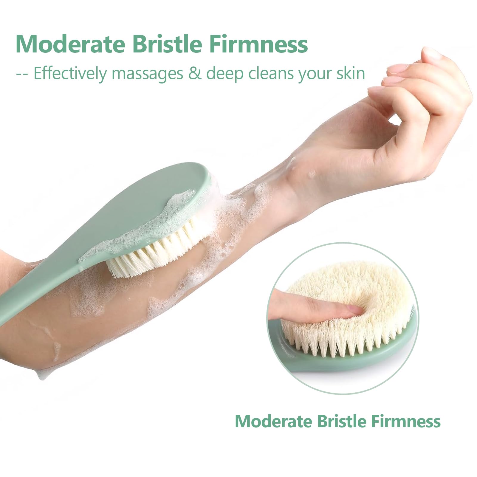 ROLIZOE 17-Inch Back Scrubber for Shower Anti-Slip Exfoliating Body Brush for Bath Gentle Back Brush for Shower for Men and Women - Image 3