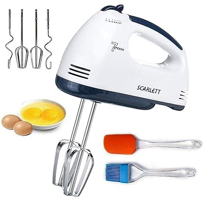 RK HUB Beater electric beater for cake making bitter machine Cream WHIPPING BLENDER for Cakes with Base 7 Speed Control and 2 Stainless Steel Beaters, 2 Dough Hooks With Oil Brush