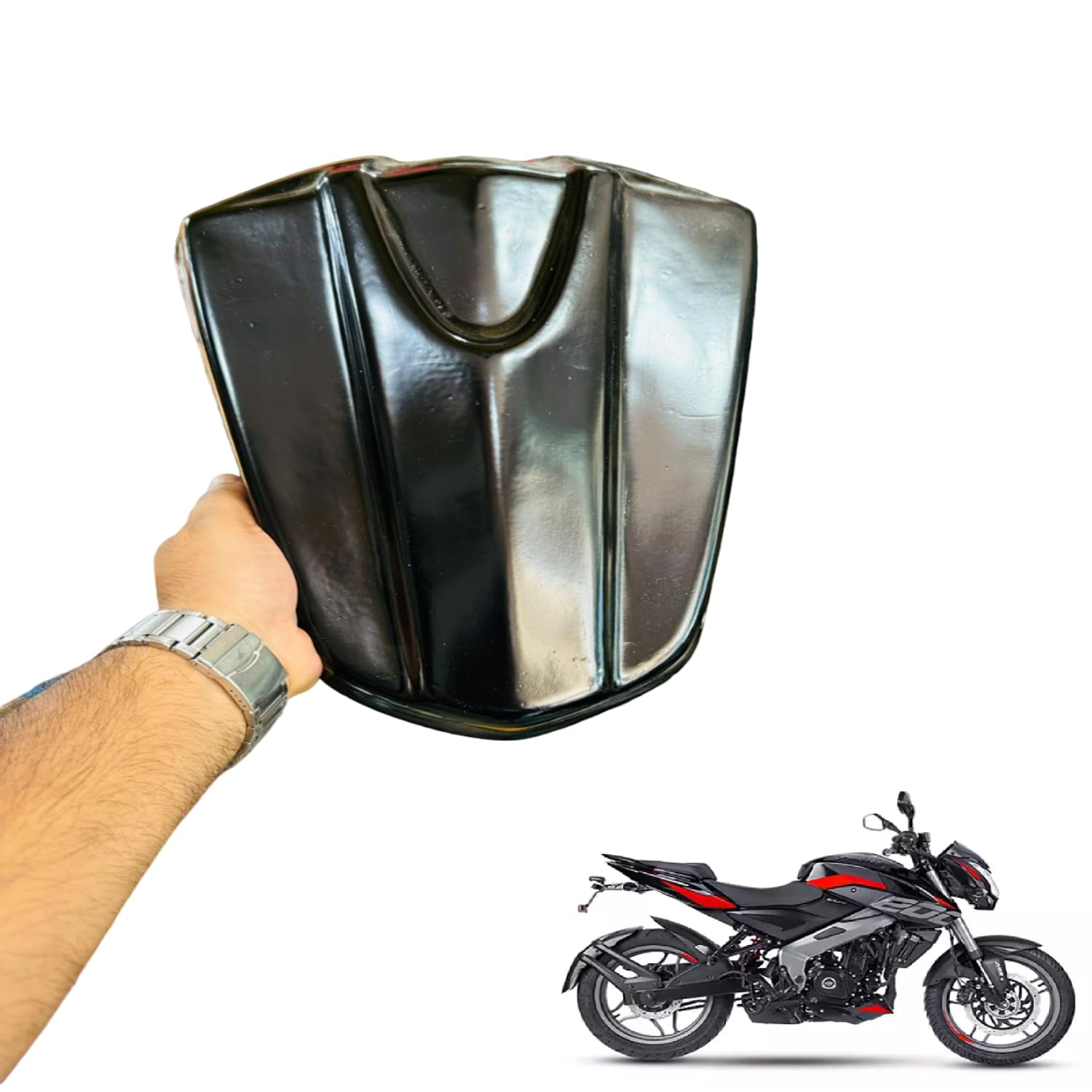 GadiParts Bike Seat Cowl/Seatcowls with Printed Black Suitable for Pulsur NS 200-picture-36