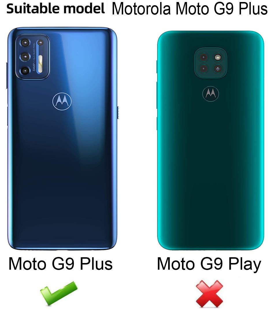 COTDINFORCA Custodia Per Moto G9 Plus Con Cristalli E Farfalla – Pelle PU Con Slot Portafoglio E Chiusura Magnetica – Rosa Oro - 3