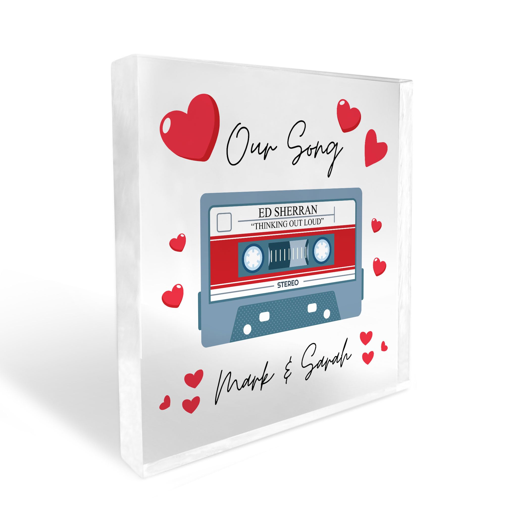 Red Ocean PERSONALISED Valentines Wedding Anniversary For Him Her Our Song First Dance Husband Wife Gift For Couple Wedding Day Gift Wedding Gift For Anniversary
