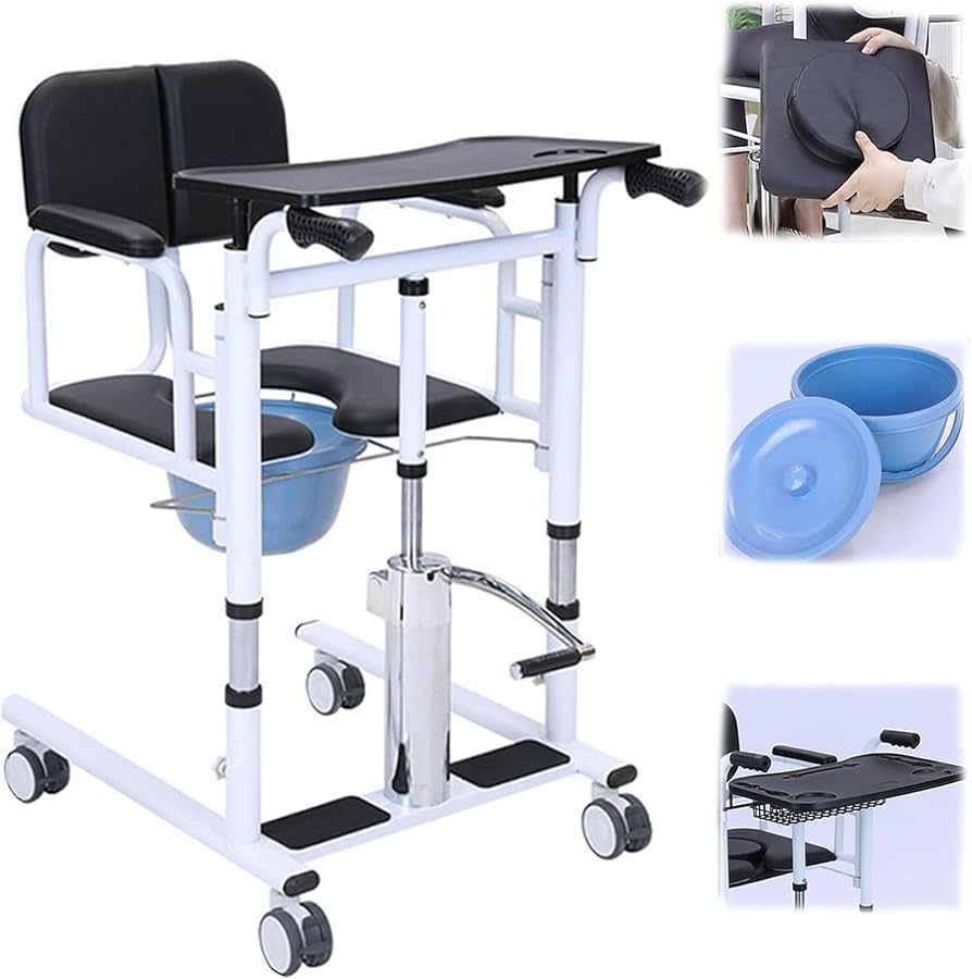Patient Lift Transfer Chair, 4 in 1 Hydraulic Transfer Wheelchair Patient Lift Transfer Chair, 4 in 1 Hydraulic Transfer Wheelchair