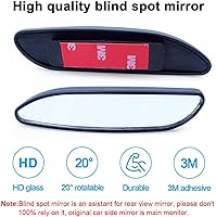Vista 3 de Espejo de punto ciego espejos de punto ciego para coches espejo retrovisor convexo de vidrio HD 2 paquetes de espejo lateral ajustable en ángulo