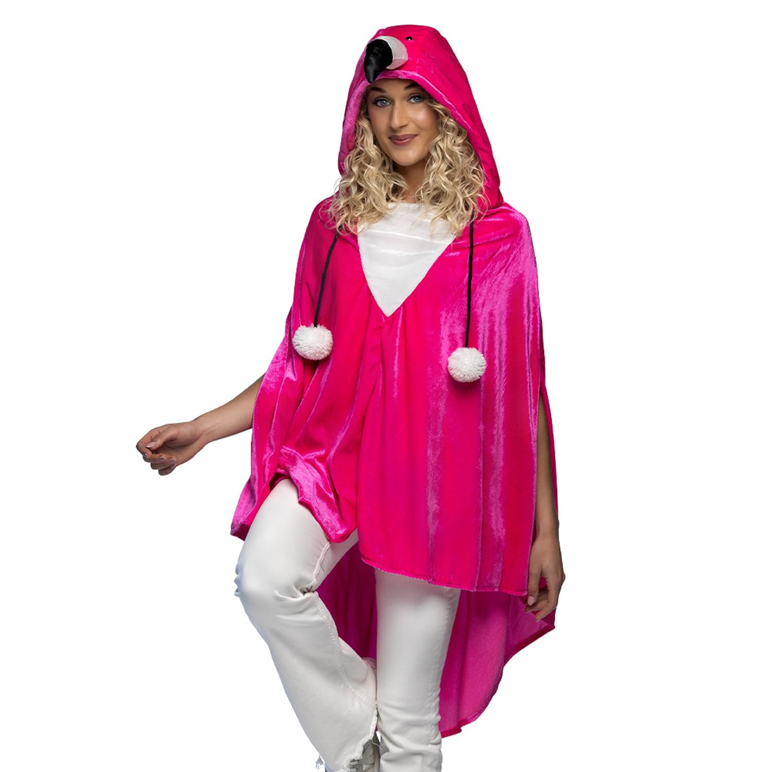 Boland 88463 Party Deluxe Flamingo Poncho, Multicolor, One Size - Image 2