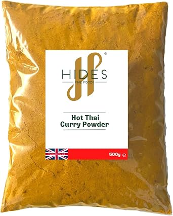 Hides Fine Foods - Hot Thai Curry Powder 500g - GMO Free - Suitable for Vegetarians - Southeastern Asia Spice Blend - Thai Cuisine - Curry - Fakeaway - Takeaway