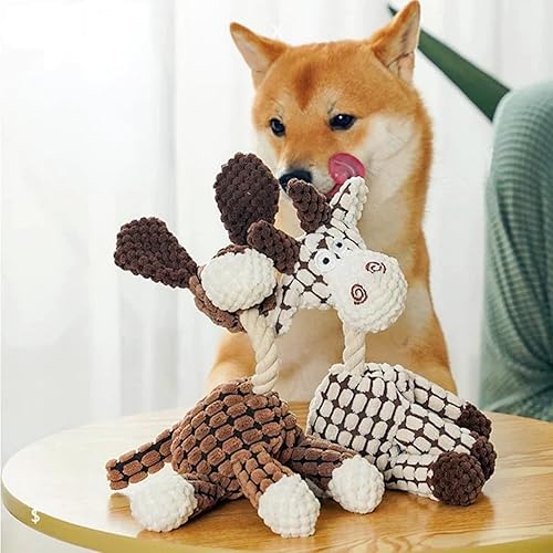 Miniatura 4 de Juguete chirriante de peluche divertido para perro, juguete chirriante de felpa para perros, juguetes duraderos para masticadores agresivos,