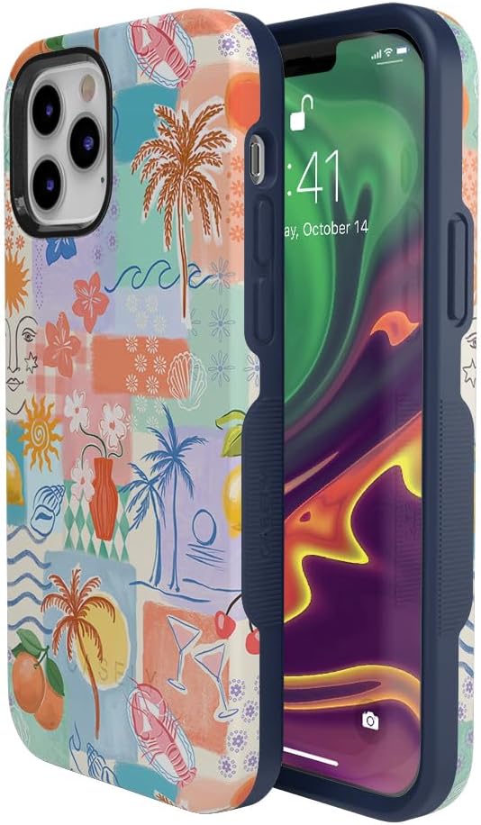 Casely iPhone 12 Pro Max Case | Tropical Heat | Beachy Collage | Bold Protective Design | Compatible with MagSafe