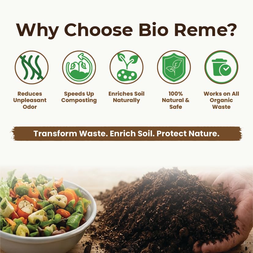 Image of Bio Reme Compost Maker Powder (900g) - Eco-Friendly Microbes for Faster, Odor-Free Composting & Richer Soil