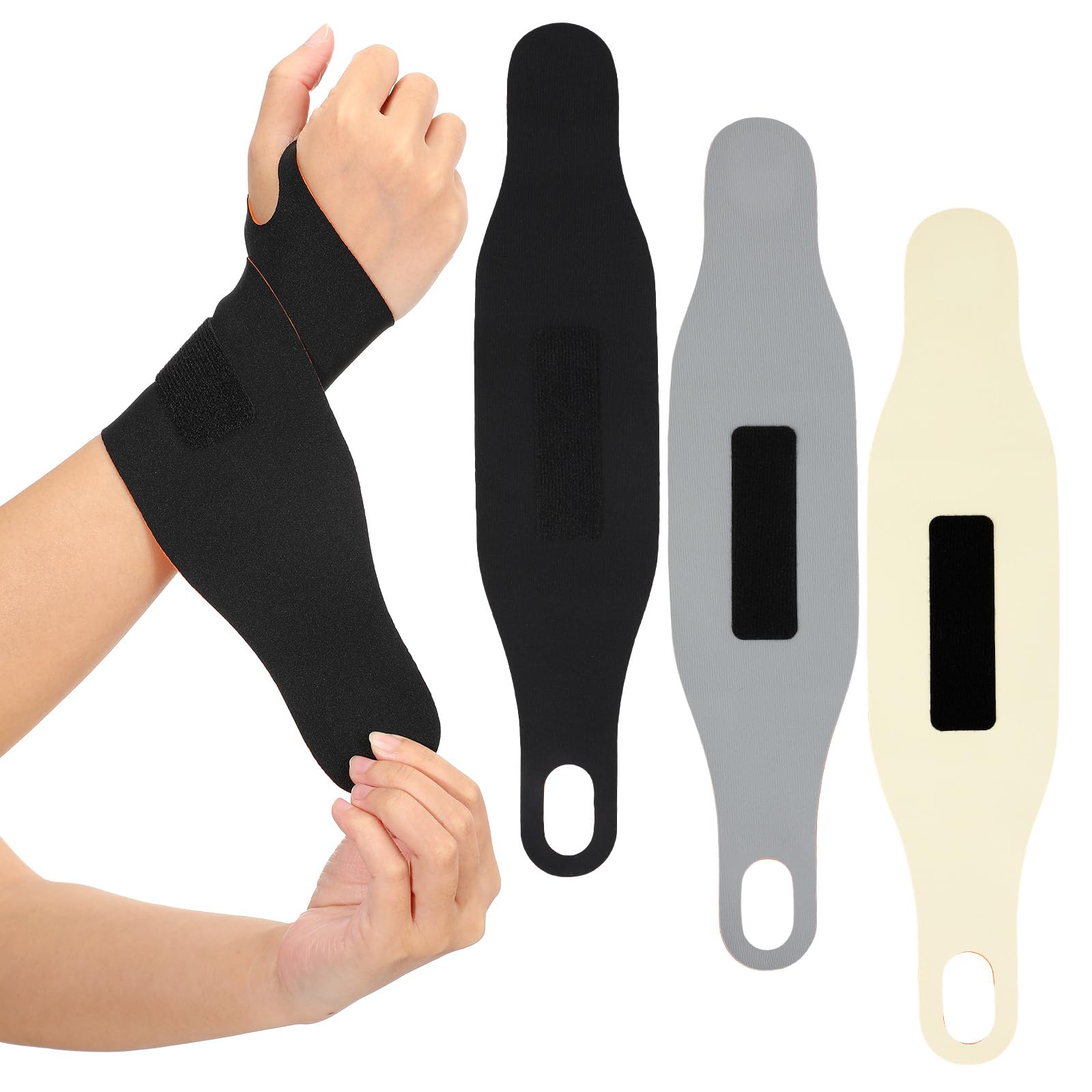 3PCS Elastic Thin Wrist Brace Wrist Brace Strap Ultra-Thin Elastic Compression Wrists Wraps Support for Carpal Tunnel Wraps