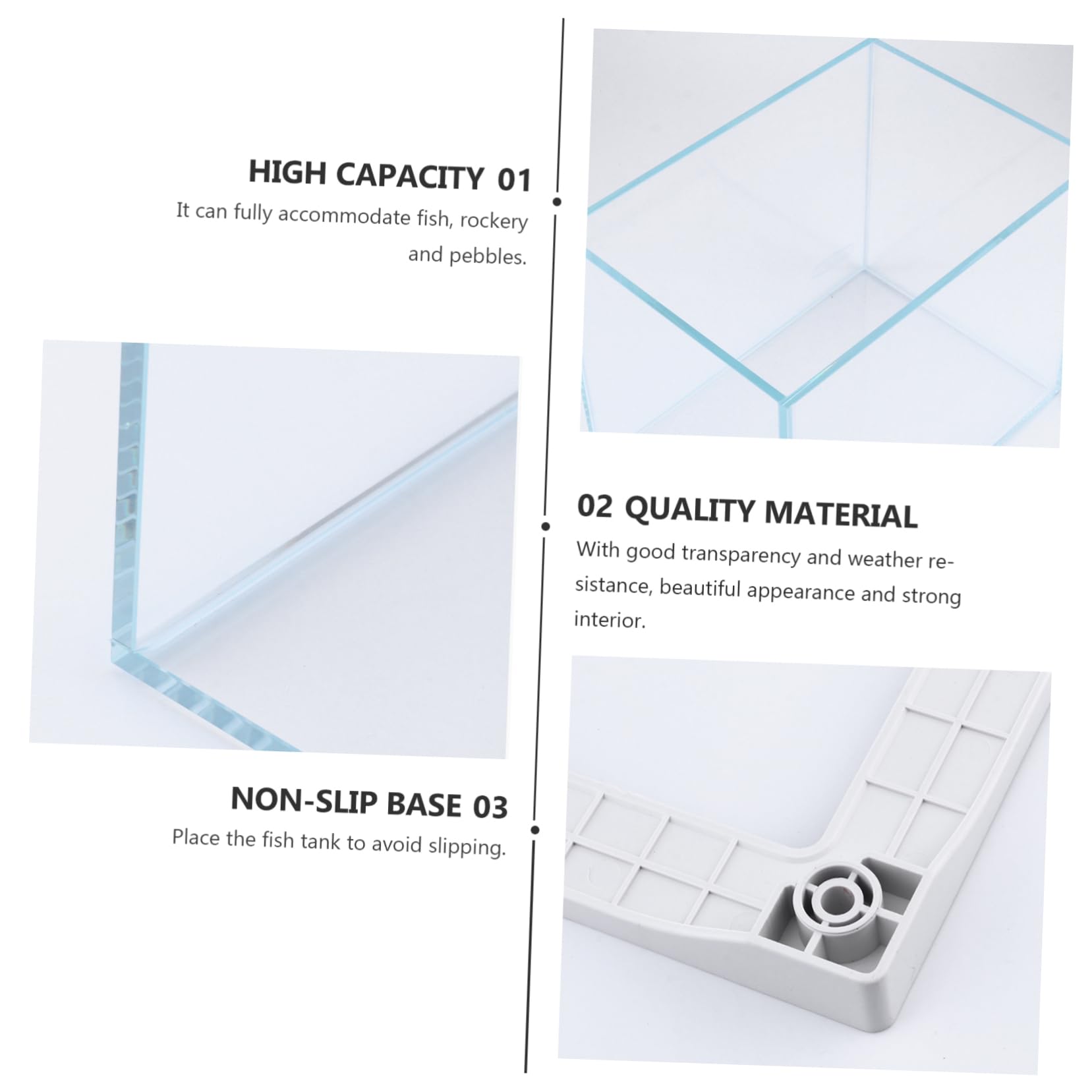 Pecera Ecológica de Vidrio en Cubo para Gecko y Reptiles | Transparente, para Decoración del Hogar, Observación Cómoda de Mascotas