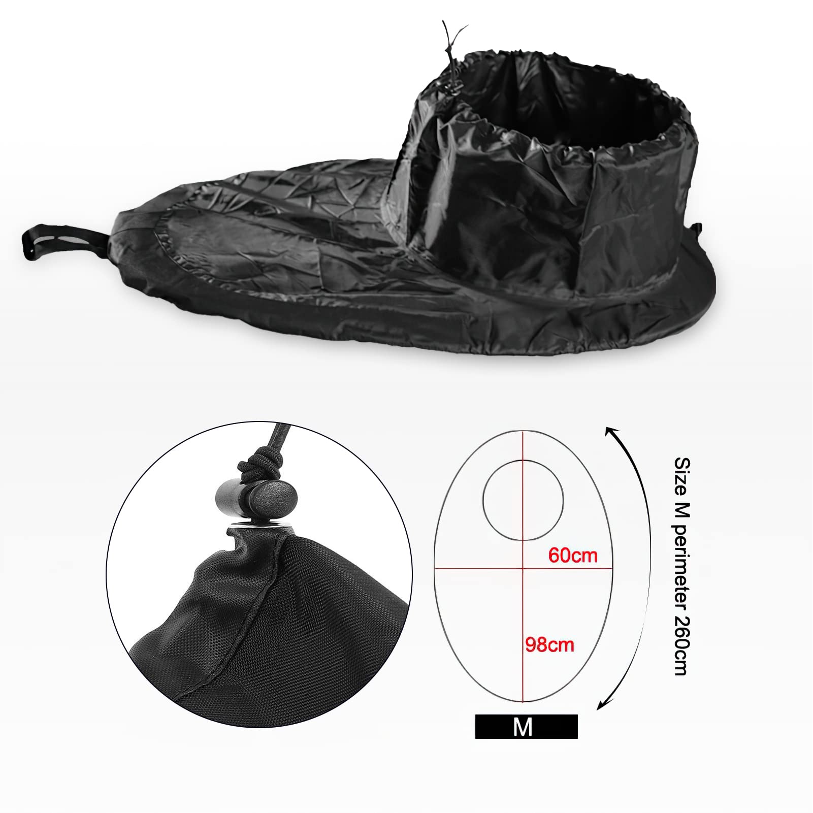DeWin Jupe Kayak,Couverture Jupe Kayak Jupe de pulvérisation pour Kayak Accessoires Pont Bateau de Sports Nautiques Canoë