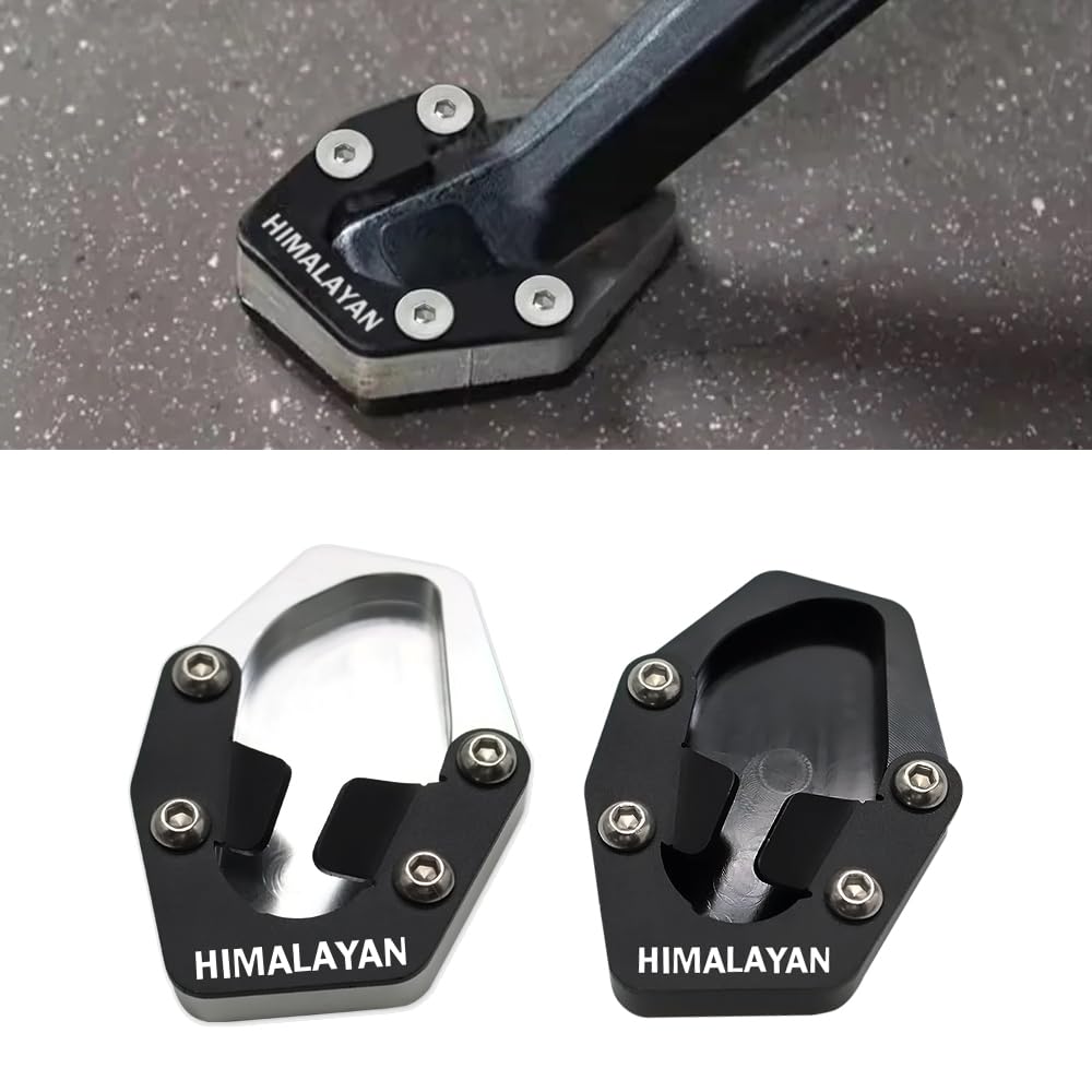 Accessori per moto CNC Cavalletto laterale ingrandito Supporto estensione cavalletto laterale per Himalayan 450 2024 2025 (Nero)