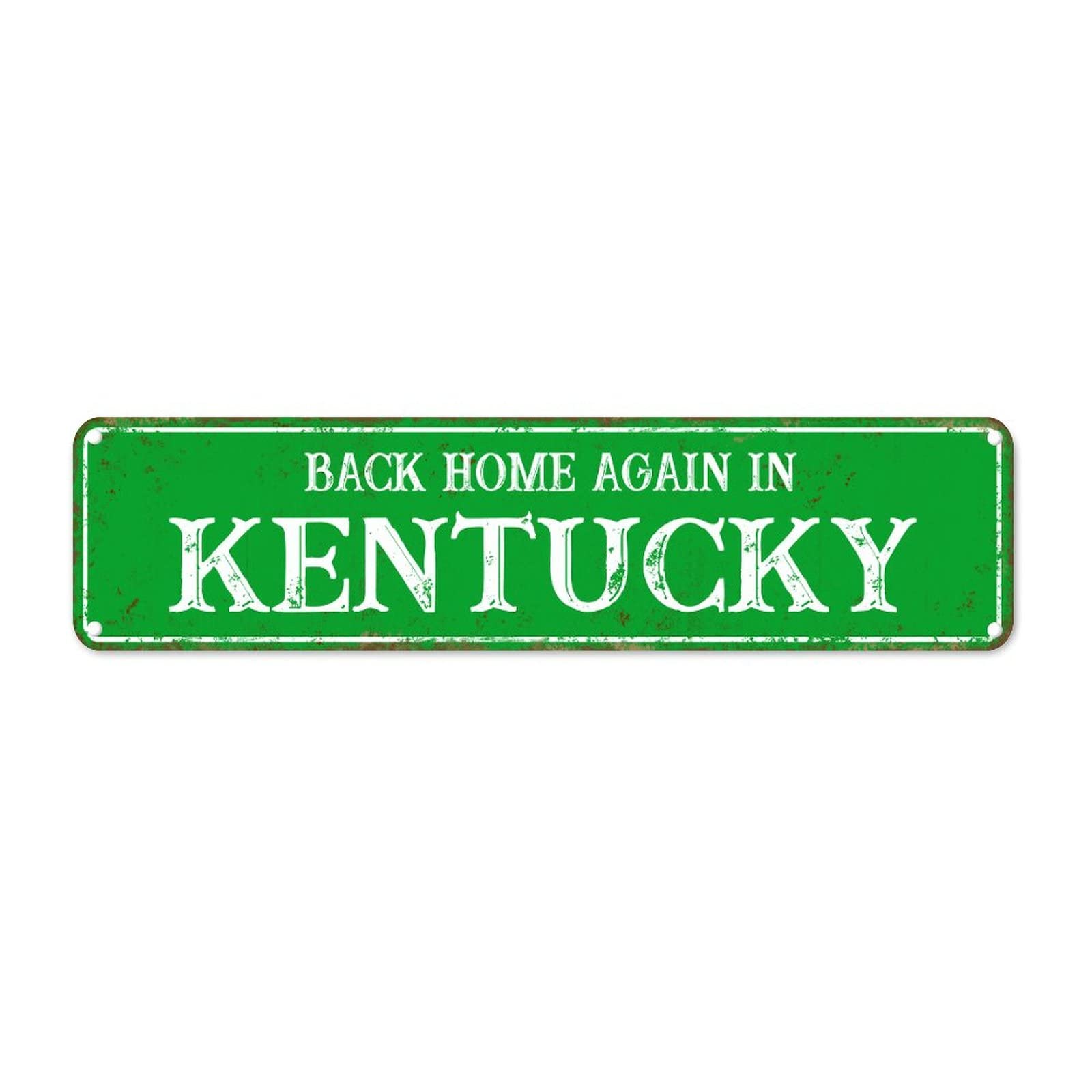 Back Home Again in Kentucky Retro Tin Signs Aluminum Metal Sign for Kitchen Home Garden Wall Bar Cafe Decor 4x16 Inch