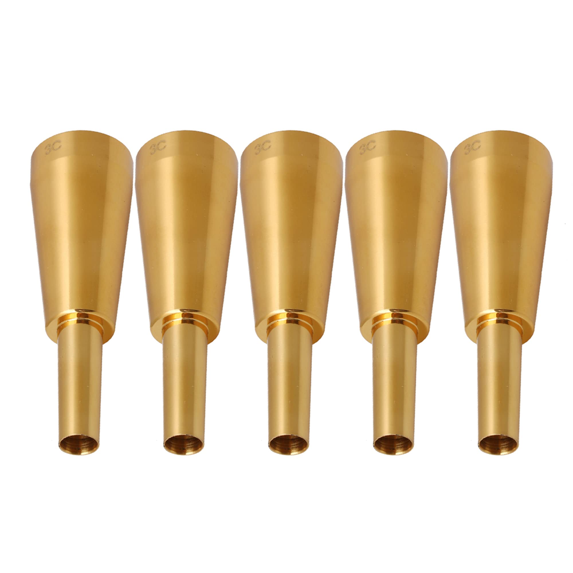 Yibuy - Bocchino per tromba, 27 x 87 mm, colore oro, in metallo, 3C, parte di ricambio