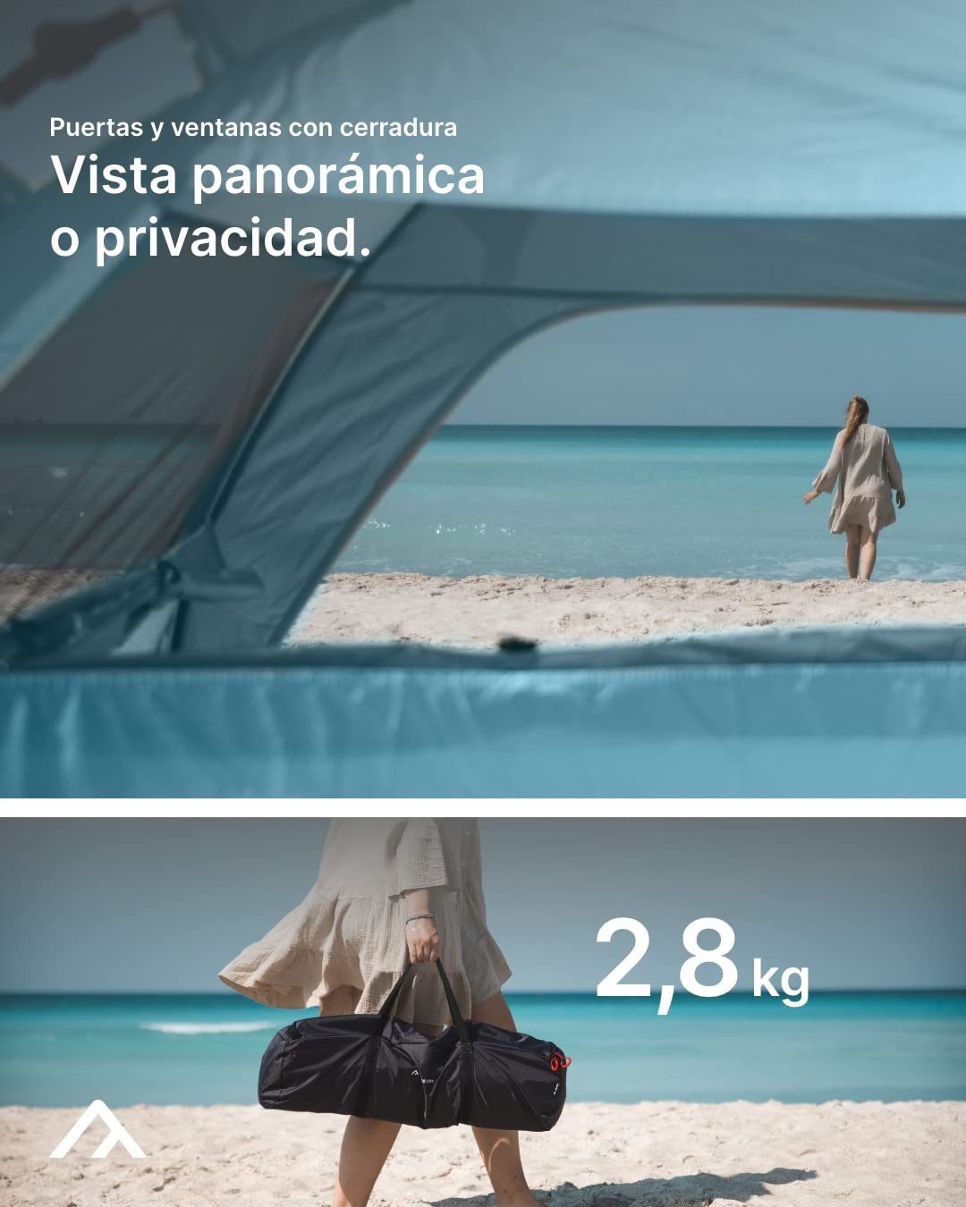 qeedo Quick Palm Tienda de Playa (Sistema Quick-Up), con protección UV (UV80)