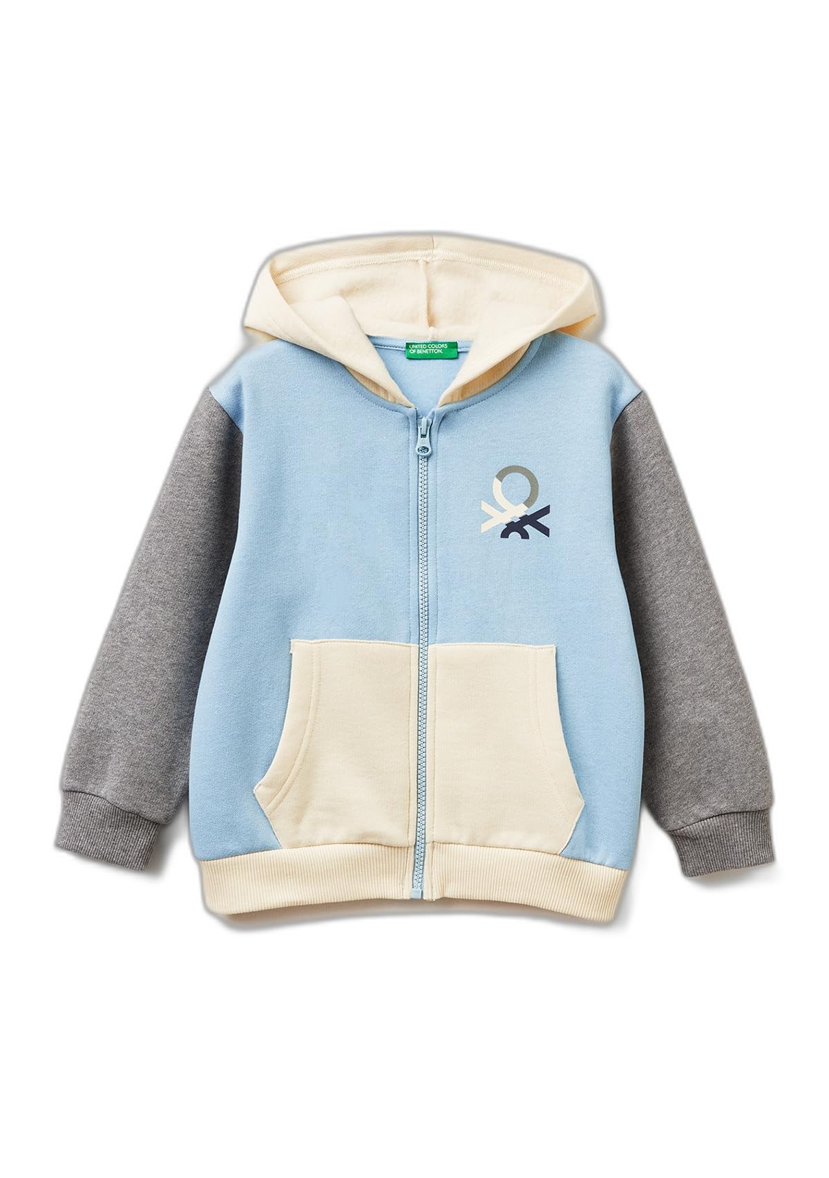 United Colors of Benetton Giacca C/CAPP M/L 3EB5G5043 Maglione Cardigan, Multicolor, 18 Mesi Bambino