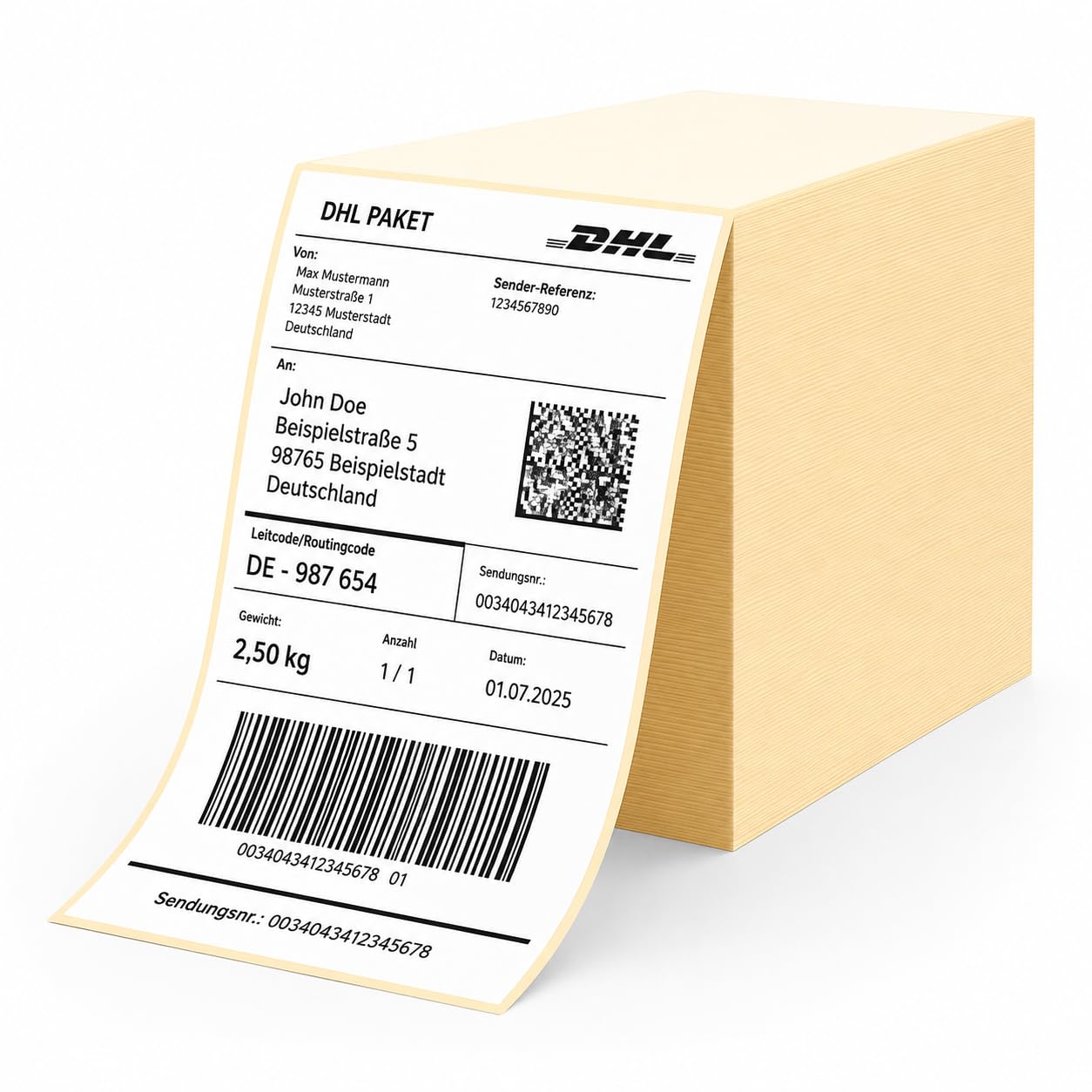 4000x DHL DPD GLS Versandaufkleber selbstklebend Aufkleber 4×6 DHL Etiketten (500 Stück 20 x 11 cm) Thermopapier Versandetiketten, Etiketten Papier für Drucker/Labeldrucker