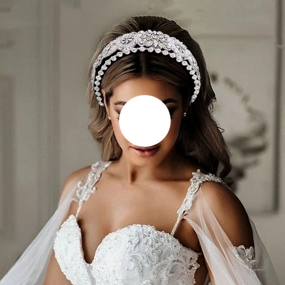 Opaska do włosów RhineStone dla kobiet Dziewczyn Head Biżuteria Stroiki dla kobiety Włosy na ślub