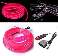 Vista 14 de MaxLax Tira de Iluminación LED de Neón Azul para Interior de Auto - 9.84 Pies de Cable EL de 12V Flexible con Protección de Fusible Integrada