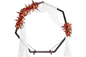 Exquisite 7FT Heptagonal Wedding Arch: A Symbol of Everlasting Love