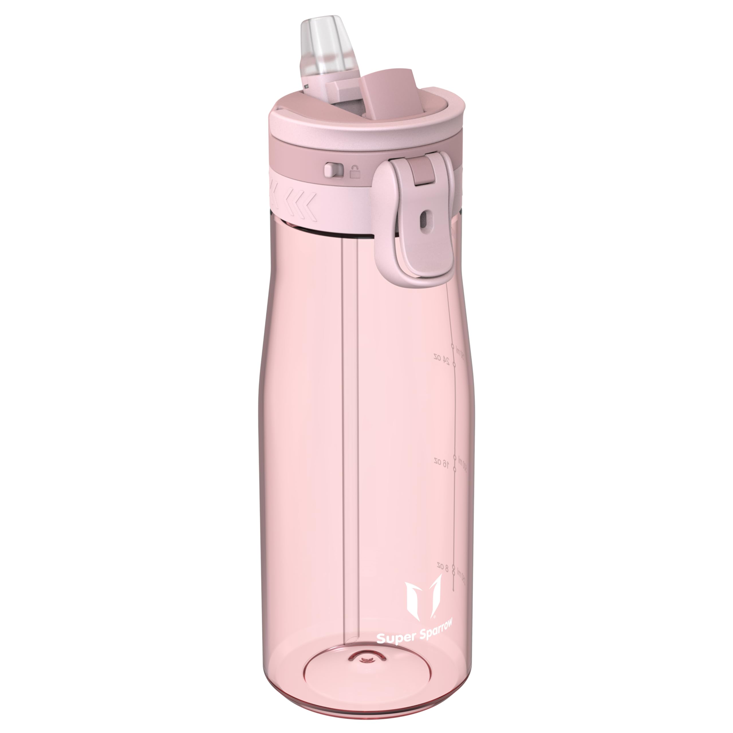 Sparrow Borraccia - 500ml, 750ml, 1L - TouchFlow Bottiglia Senza BPA - Senza Perdite Borraccia Cannuccia - Borracce Sportiva Flusso Rapido Con Un Clic per Scuola, All'aperto