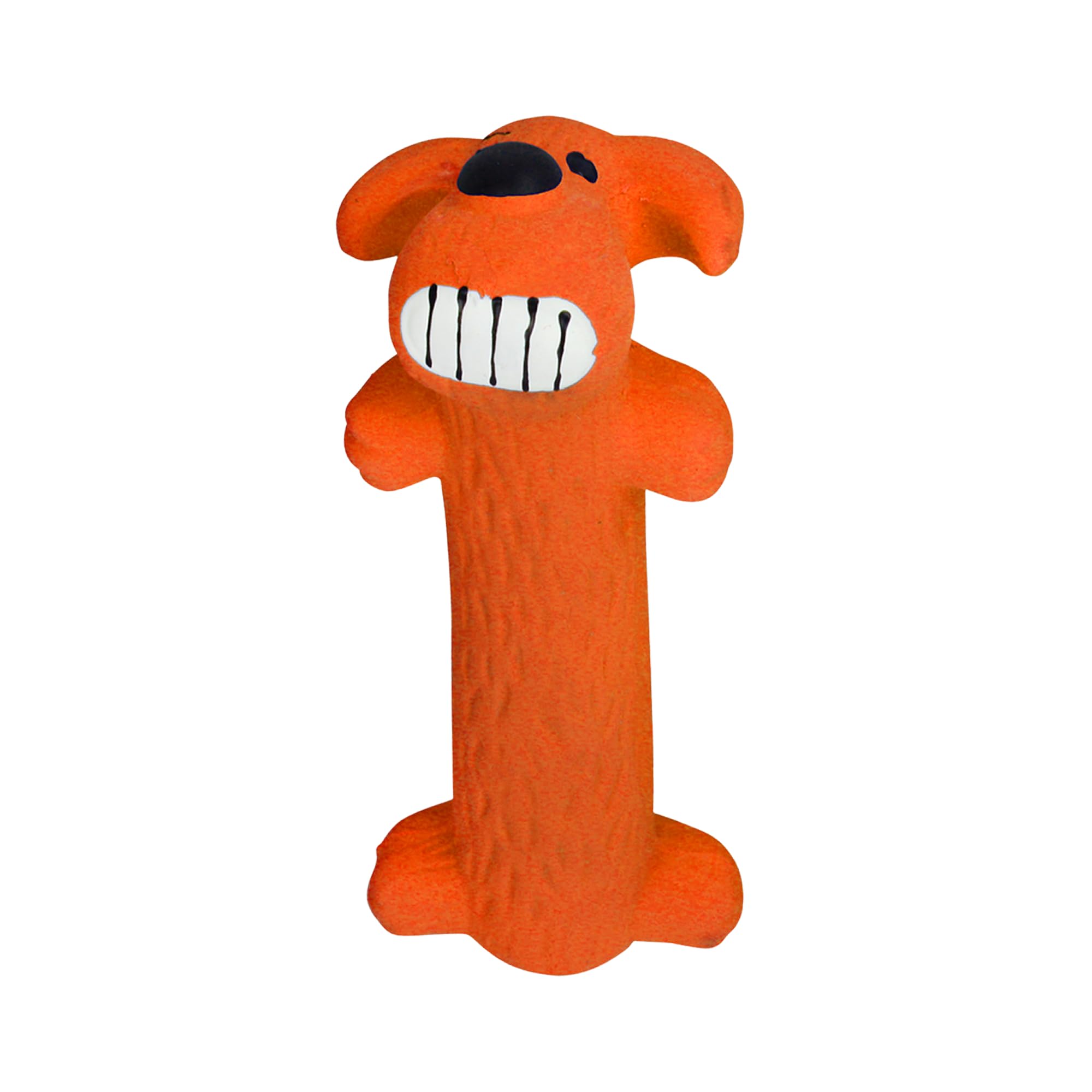 Multipet Original Loofa Latex Dog Toy - Squeaky Toy for All Dogs - Easy-to-Clean Squeaky Toys - Latex Dog Toys for Playing (1 Count, 6”, Random Color Surprise)