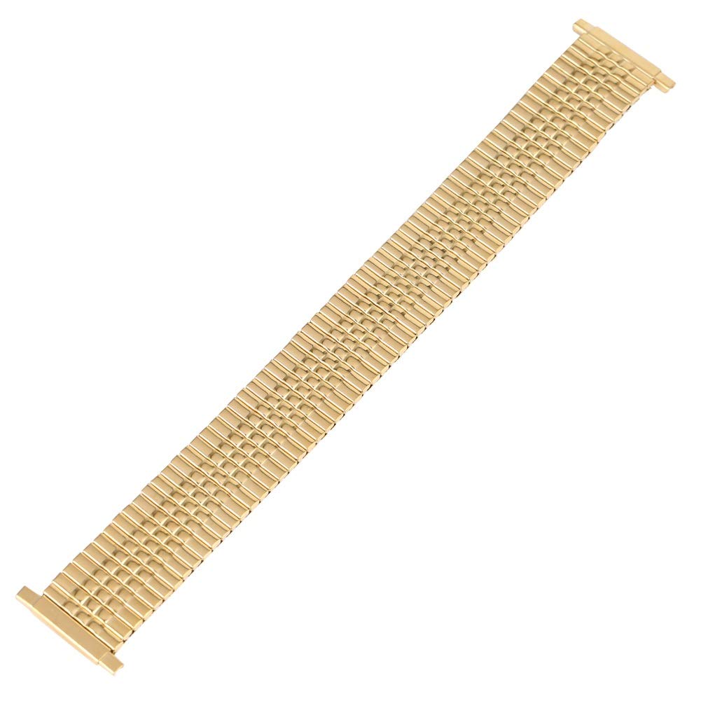Cinturino Per Orologio Elastico FixoFlex Stile Catena Da 18 Mm 22mm Chaine Style Fixoflex Bracelet De Montre Extensible Or Gold Acier Brosse Bande Miroir