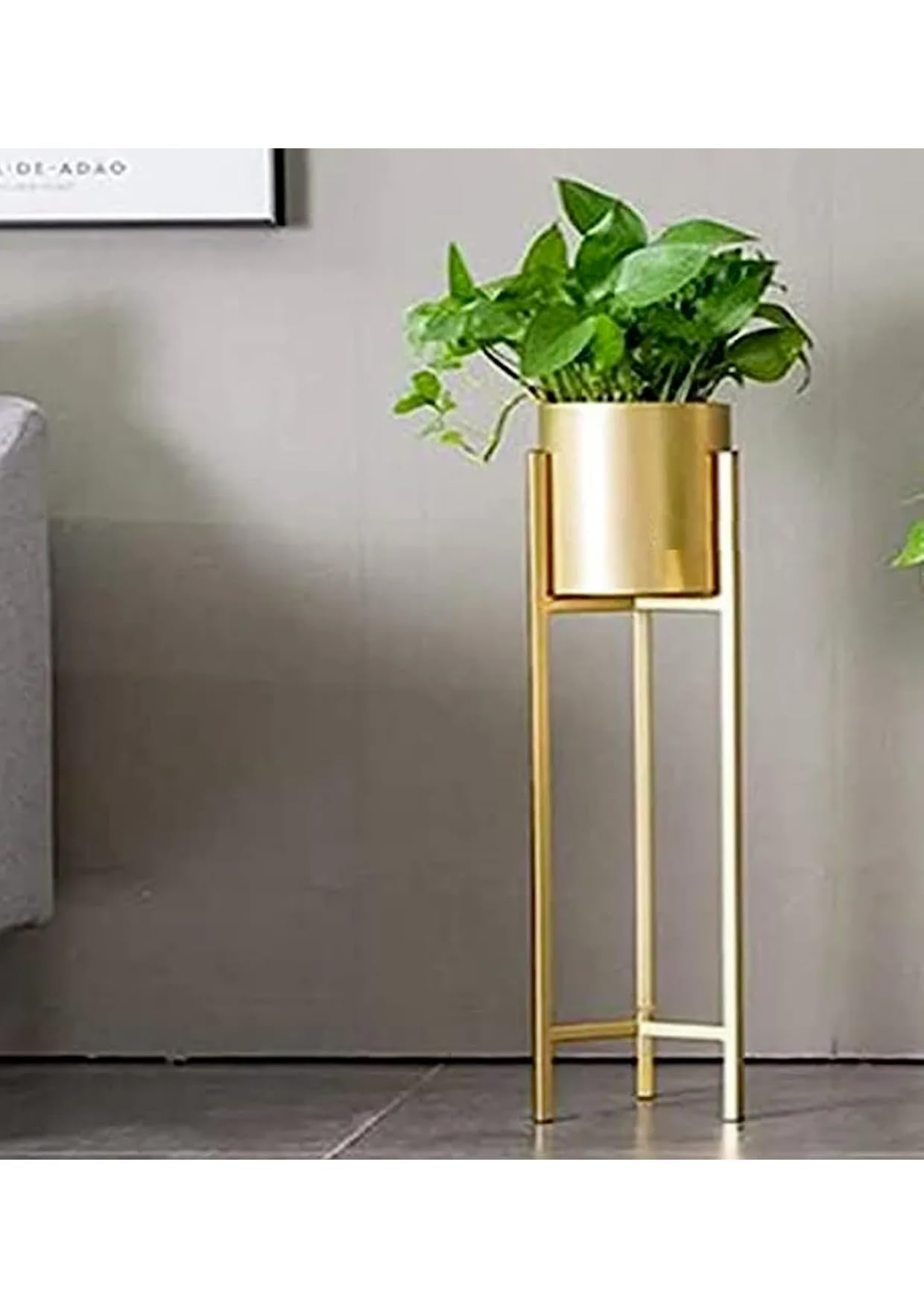 METALIZUM Modern Iron Metal Plant Stand Indoor Outdoo with Stand/Pot Stand with Planters,1 Piece, 8x28 inch (Gold) (B0D96CKKSS) Amazon Price History, Amazon Price Tracker