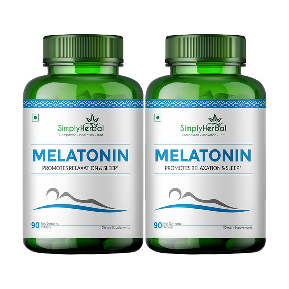 Simply Herbal Melatonin 10mg Sleeping Tablet, Non-Habit Forming, Deep Sleep Supplement, Helps Stress & Anxiety Relief, Support Jet Lag Strain for Men Women Adults, Healthy Sleep Cycle (180 Tablets) (B0B5N9V99R) Amazon Price History, Amazon Price Tracker