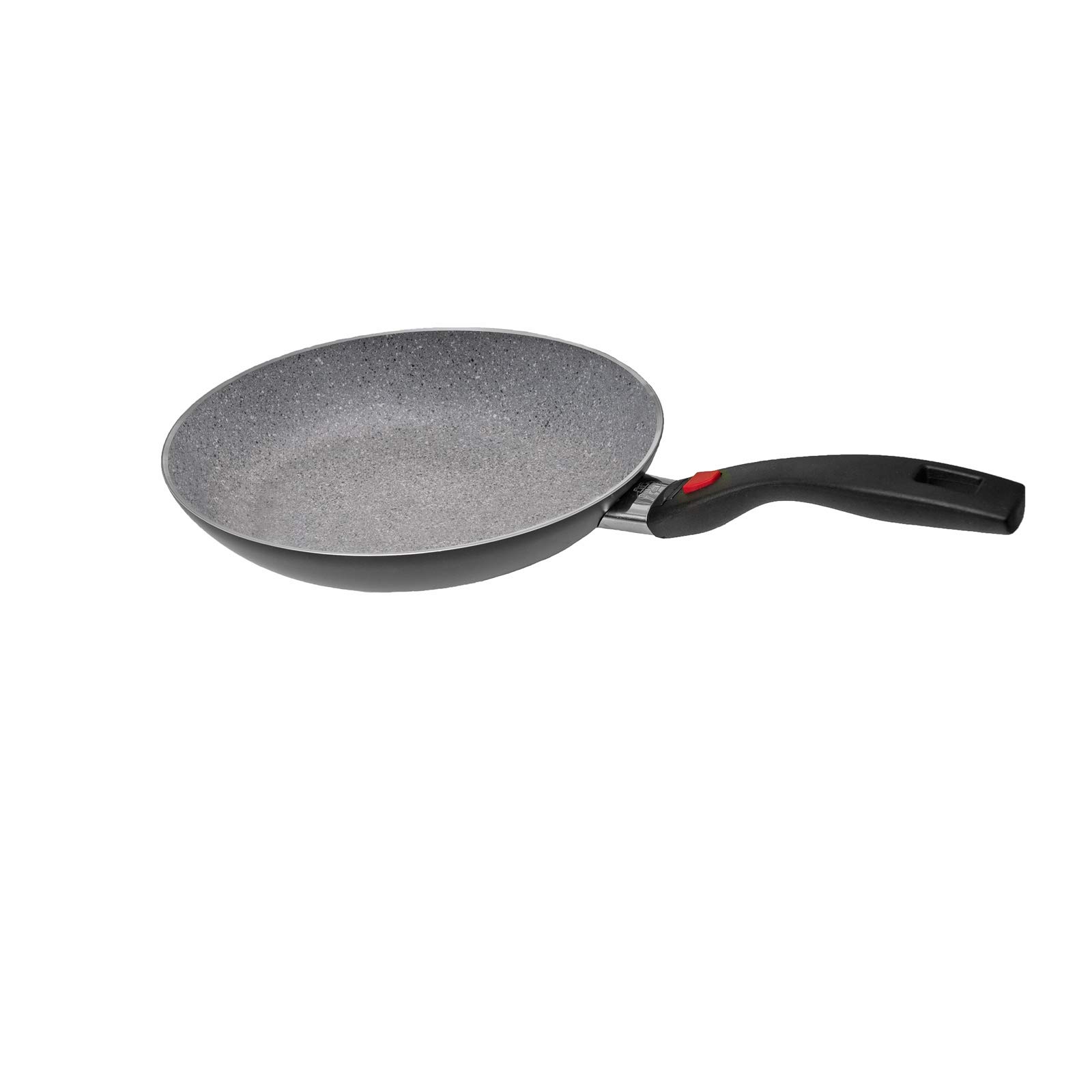 BALLARINI cg5 F0.20 Click Plus Cook Granitium Padella Piatta, 20 cm, Alluminio, Nero/Grigio, 37,3 x 20,6 x 7,7 cm