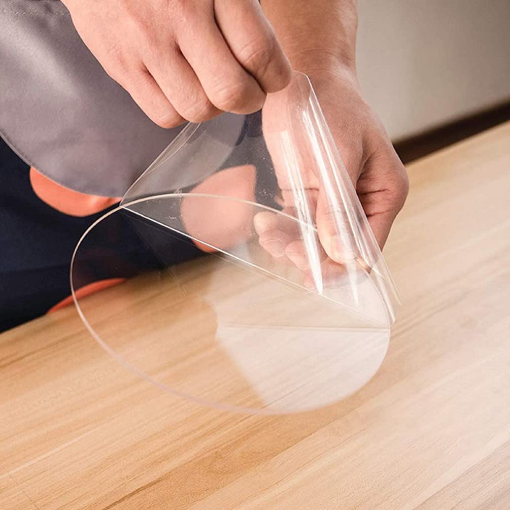 DOITOOL Set de 11 Disques Ronds en Acrylique pour Gâteau Grattoirs et Outils de Décoration, Accessoire Transparent Pâtisserie Découpe Précise