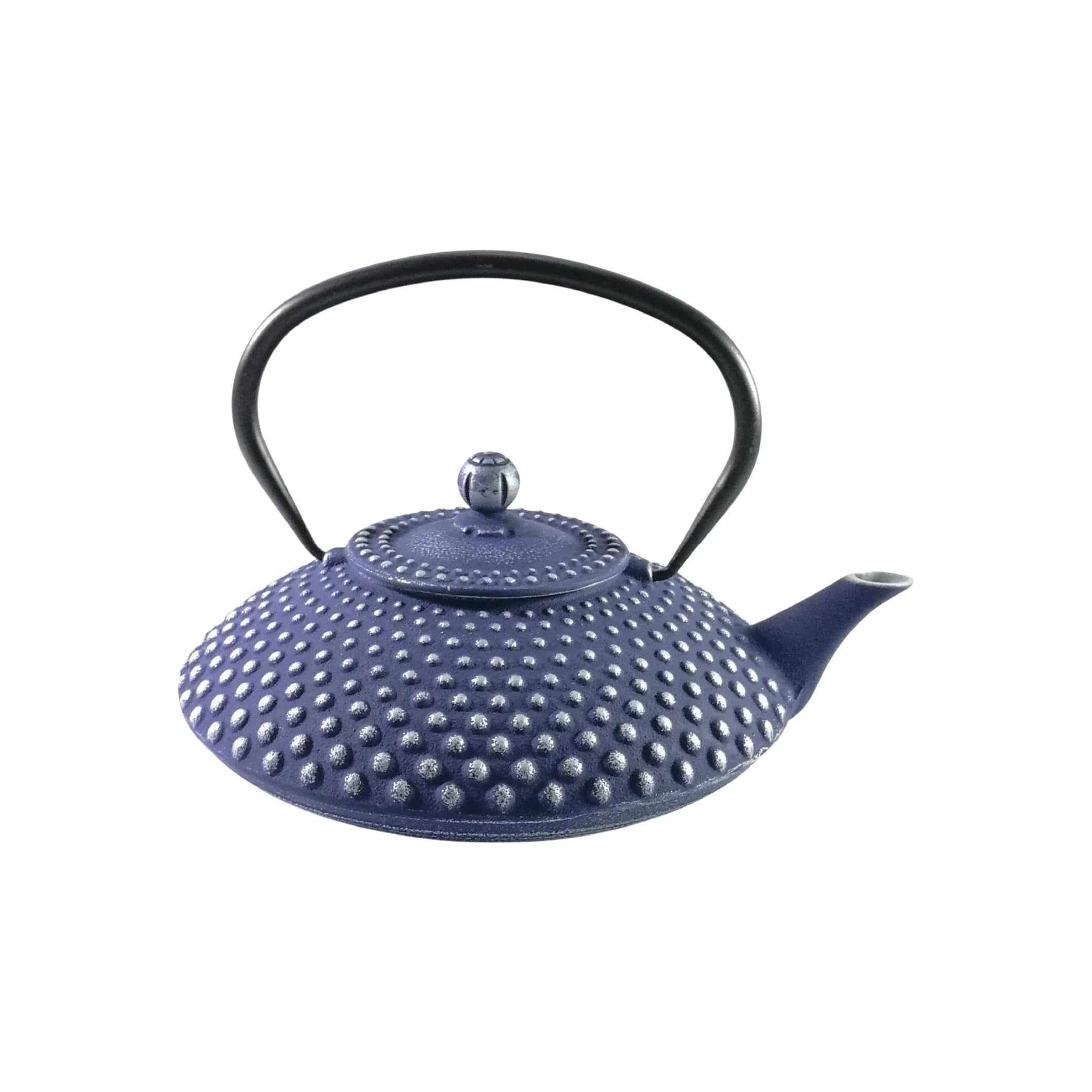 Buckingham Blue / Silver Cast Iron Tetsubin Japanese Style Teapot 1.25 Litre With Stainless Steel Mesh Infuser, Kettle, Blue/Silver, 20.5 X 20.5 X 8.5 Cm By