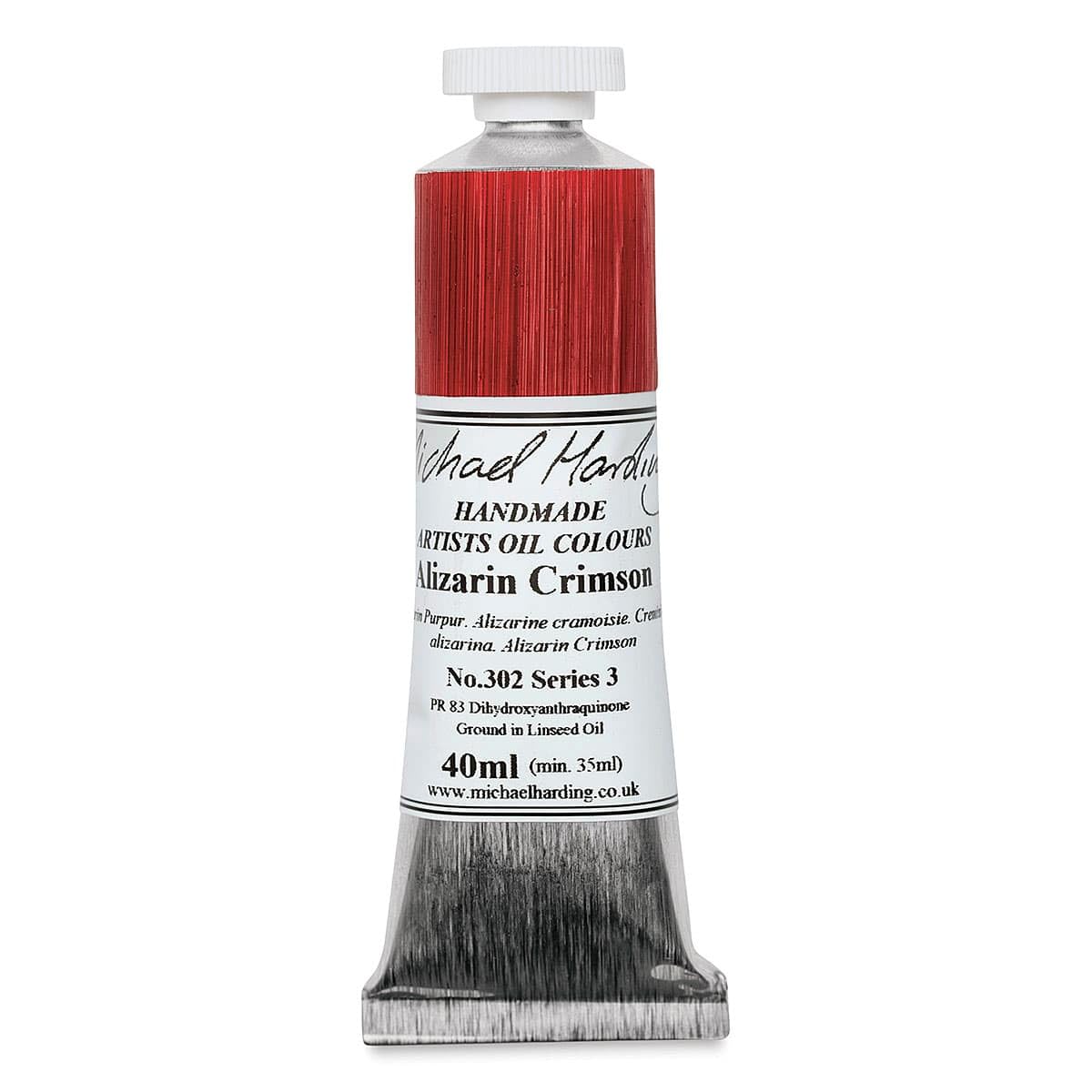 Michael Harding Artist Oil Colours, Alizarin Crimson, 40ml Tube, 30240