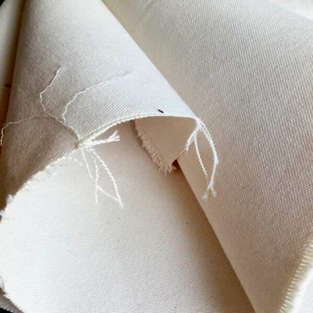 Sponsored Ad - 5oz 100% Cotton Plain Weave Fabric, Natural Colour, Perfect for Clothing, Home Decor, Easy for Sewing, Flexible Fabric - Width 63 inches - GSM 190 (5 Meter)