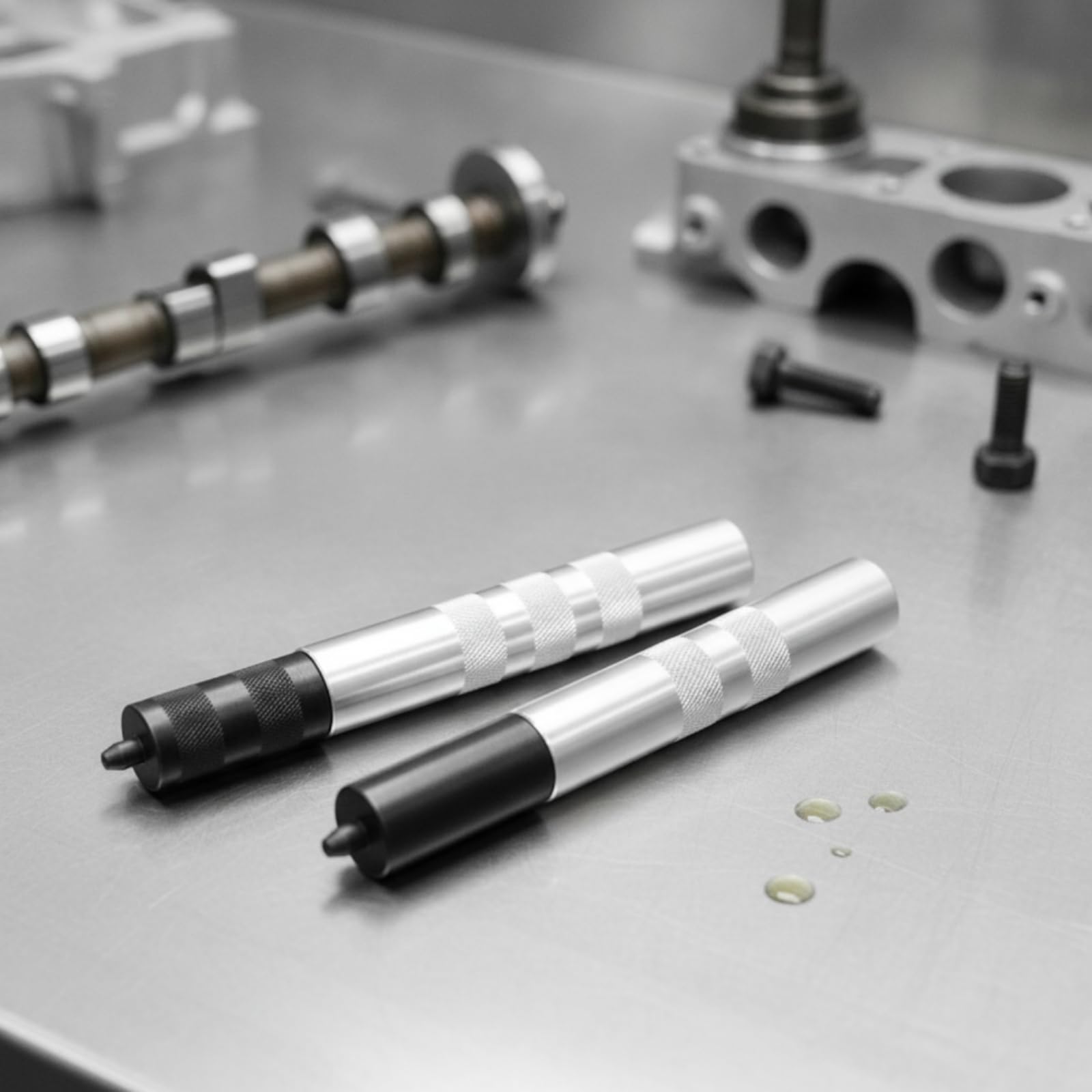 Smontatore Fermaglio Valvole Leva Rimozione Installazione Perni Motore Unsile Manuale Alluminio Robusto Finitura Liscia Estremità Nere Compatibile Giapponesi Garage