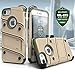 Zizo Bolt Series for iPhone SE (3rd and 2nd gen)/8/7 Case with Screen Protector Kickstand Holster Lanyard- Desert Tan