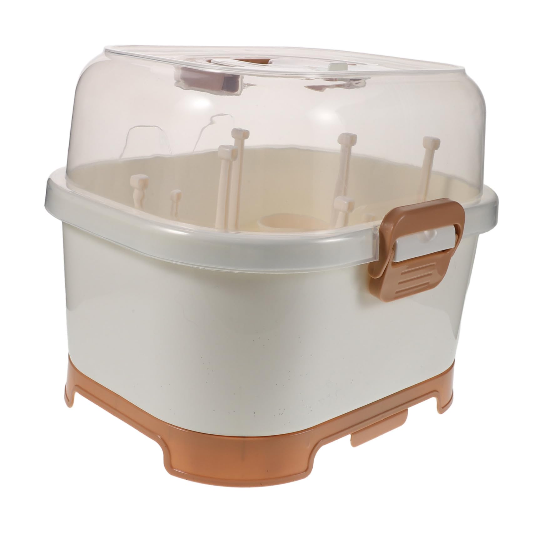 Beaupretty Boîte à Biberon avec Égouttoir Portable Organisateur de Biberons et Vaisselle Couvercle Inclus pour Rangement Hygiénique